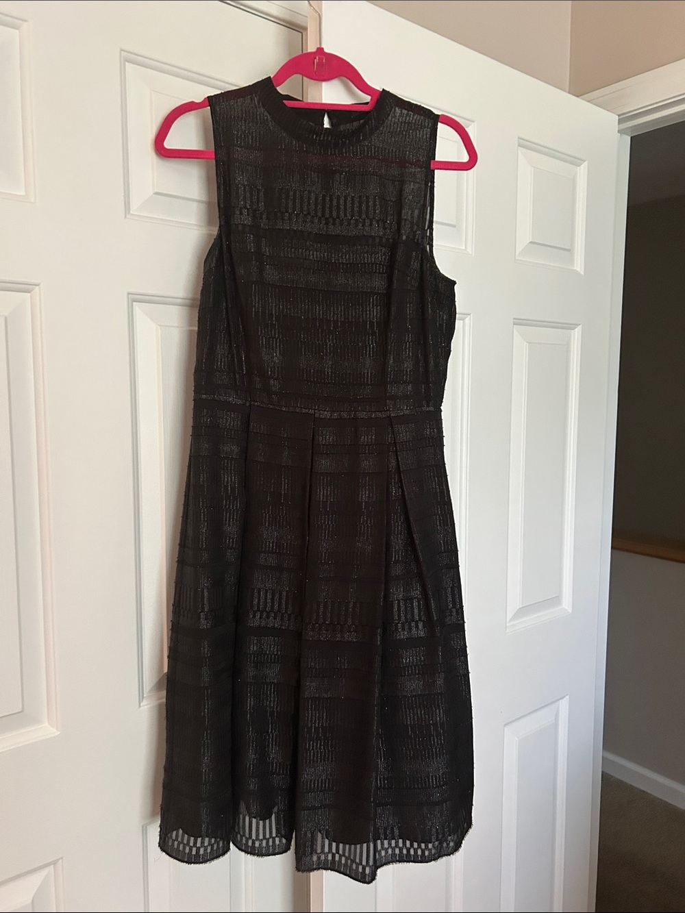 Cynthia Steffe Black Sleeveless Fit-and-Flare Dress